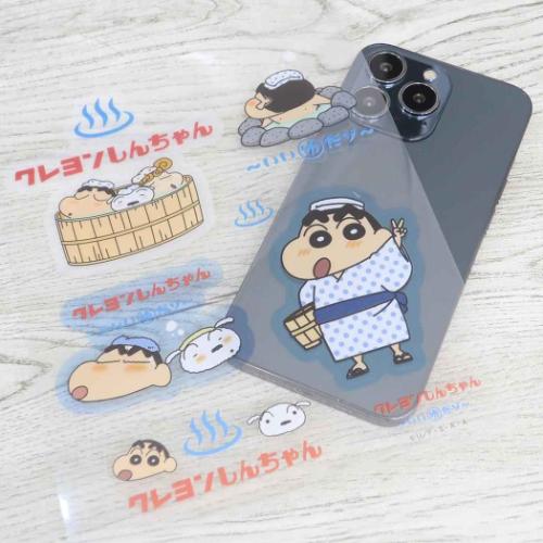 クレヨンしんちゃん ビッグシール BIGステッカー 銭湯しんちゃん 青