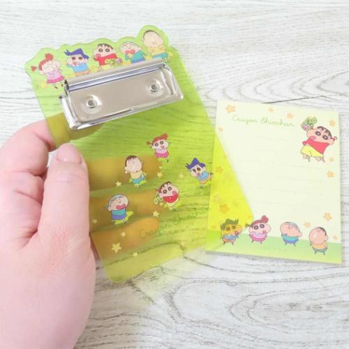 クレヨンしんちゃん メモ帳 アクリルバインダーメモ みんなでチョコビ