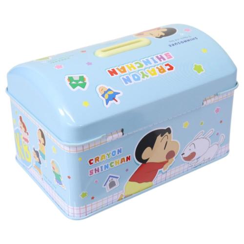 クレヨンしんちゃん カギ付き缶バンク 貯金箱 アニメキャラクター 爆買