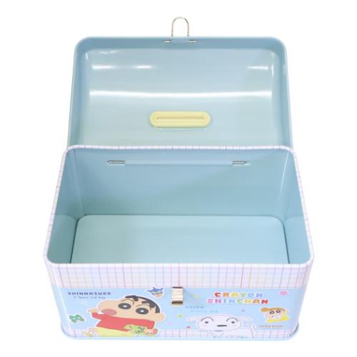 クレヨンしんちゃん カギ付き缶バンク 貯金箱 アニメキャラクター 爆買