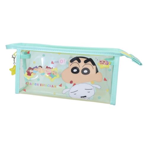 ペンケース ビーズチャーム付きクリアペンポーチ クレヨンしんちゃん