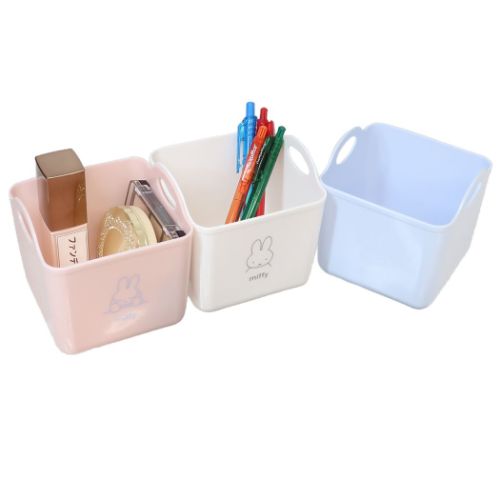 ミッフィー 絵本キャラクター 卓上収納 ミニソフトバスケット ペール