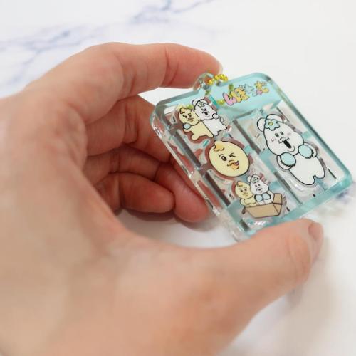 キーリング んぽちゃむ プラスチックモデル風キーホルダー ミント