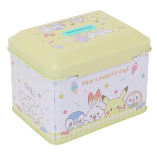 ポケットモンスター キャラクター 貯金箱 カギ付き缶バンク