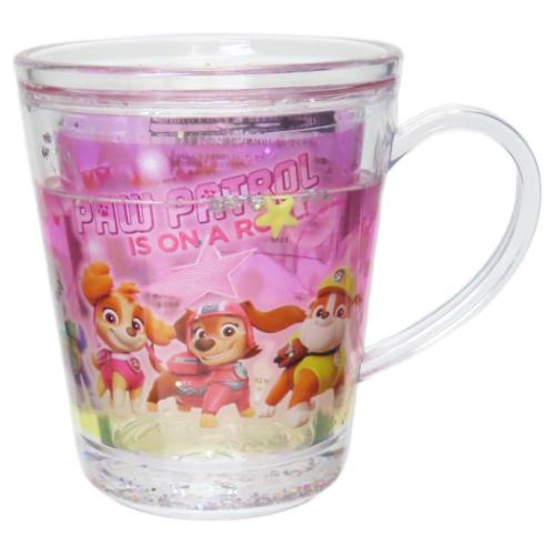 プラカップ パウパトロール ウォーターカップ ピンク プラコップ プラスチック 食器 キッズ 子供 子ども こども アニメキャラクター