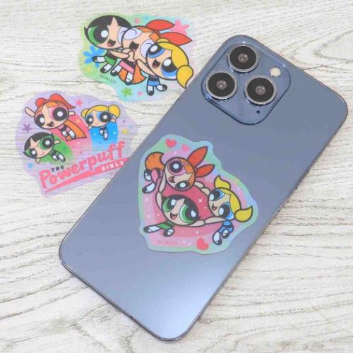 ダイカットシール オーロラクリアステッカーセット 3枚入り パワーパフガールズ Aセット ティーズファクトリー デコシール