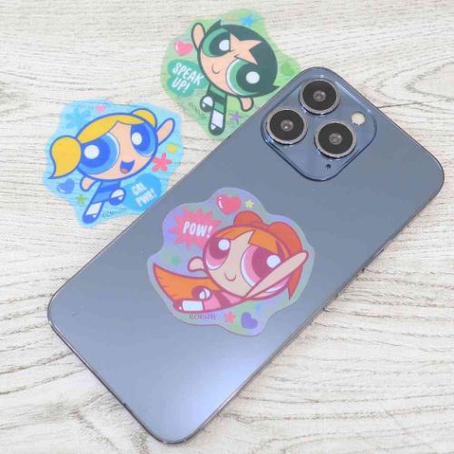 パワーパフガールズ グッズ ダイカットシール キャラクター オーロラクリアステッカーセット 3枚入り
