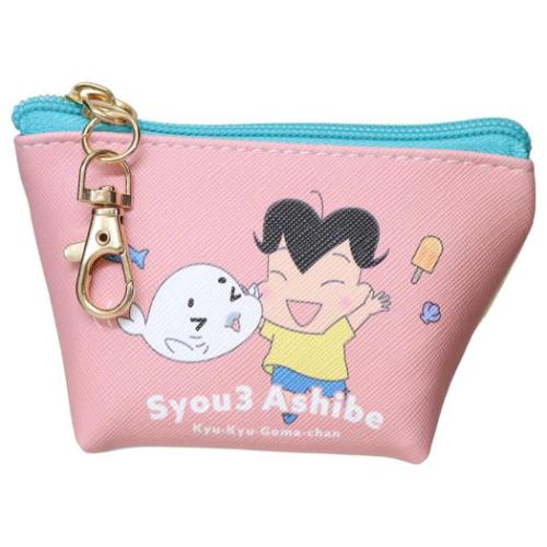 ミニポーチ 小3アシベ QQゴマちゃん 三角ミニポーチ アシベとゴマちゃん 小物入れ