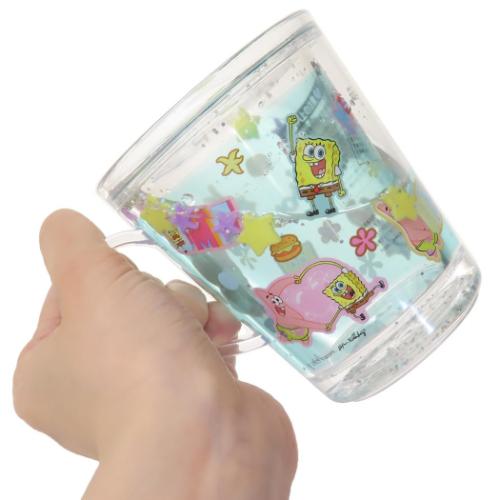 プラカップ ウォーターカップ ステッカー スポンジボブ ティーズファクトリー プラコップ プラスチック 食器 キャラクター