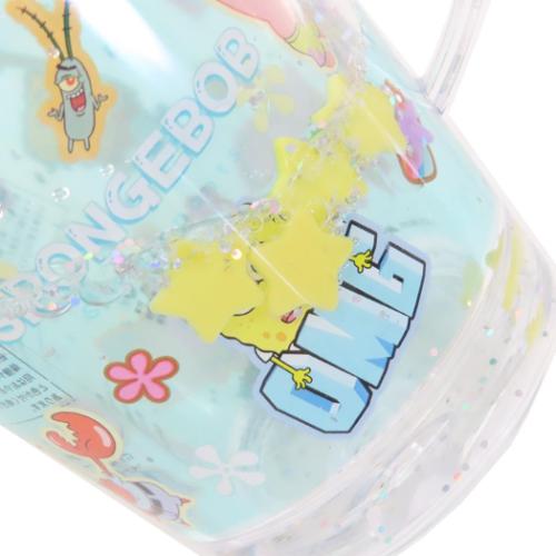 プラカップ ウォーターカップ ステッカー スポンジボブ ティーズファクトリー プラコップ プラスチック 食器 キャラクター
