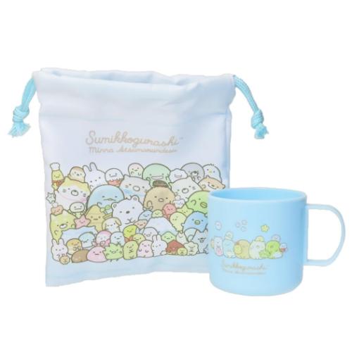 すみっコぐらし 巾着袋 プラコップ＆巾着セット みんなあつまるんです サンエックス ティーズファクトリー