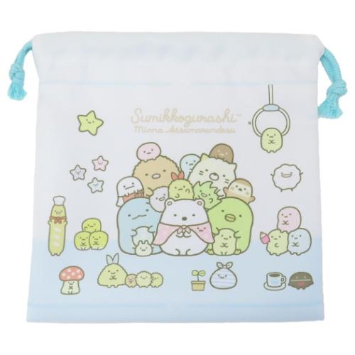 Yahoo! Yahoo!ショッピング(ヤフー ショッピング)すみっコぐらし 巾着袋 フラット巾着 きんちゃくポーチ みんなあつまるんです サンエックス ティーズファクトリー
