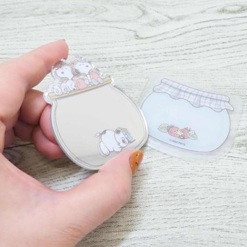 PEANUTS スヌーピー 手鏡 ケース付きカードミラー きょうだいたち