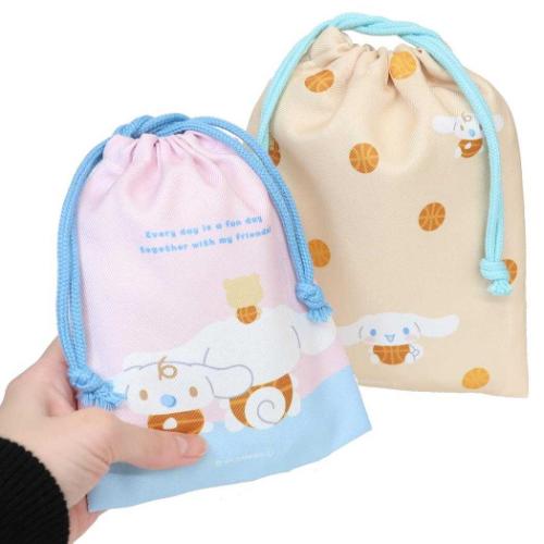 シナモロール 巾着袋 2P巾着セット バスケ サンリオ ティーズファクトリー