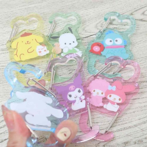ポムポムプリン ツインカラビナホルダー キーホルダー サンリオ