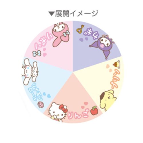 キーチェーン サンリオキャラクターズ ルーレットキーホルダー