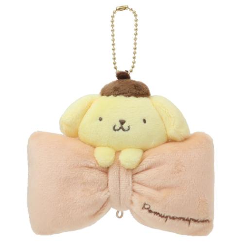 ポムポムプリン マスコット リボンぬいぐるみマスコットキーホルダー