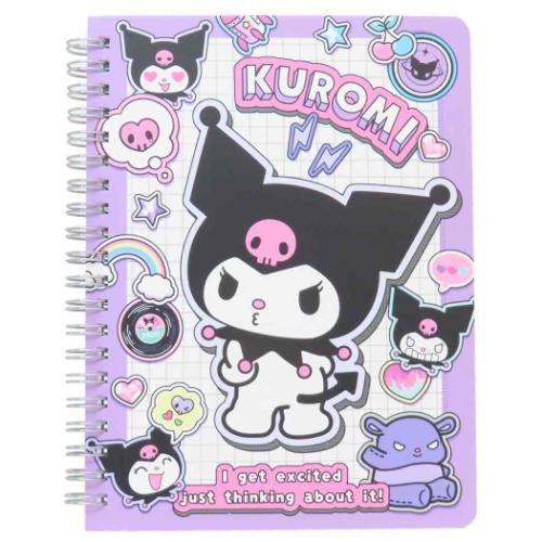 サンリオ　黒猫　リングノート サンリオ クロミ WリングノートB6 NLC 日本製 文具 Sanrio