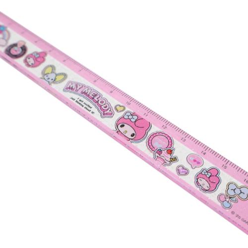 マイメロディ グッズ ものさし キャラクター 17cmスリム定規 ペタペタステッカーズ サンリオ