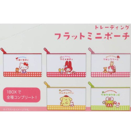 トレーディングフラットミニポーチ 全10種 サンリオキャラクターズ ミニポーチ サンリオ ティーズファクトリー レトロ : キャラクターの
