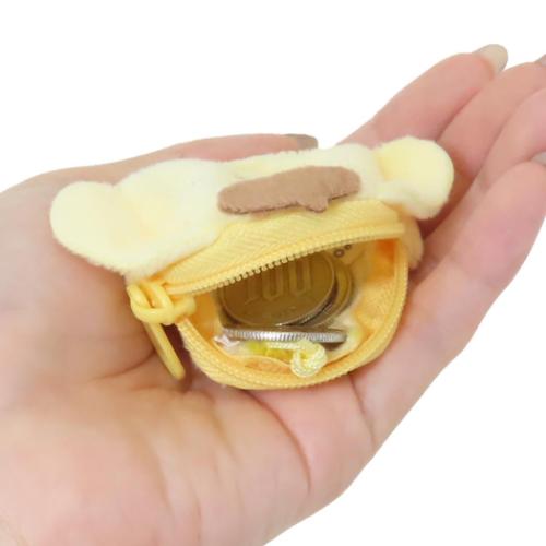 ミニポーチ リュック型ポーチ サンリオ ポムポムプリン フェイス ティーズファクトリー ボールチェーン 小物入れ