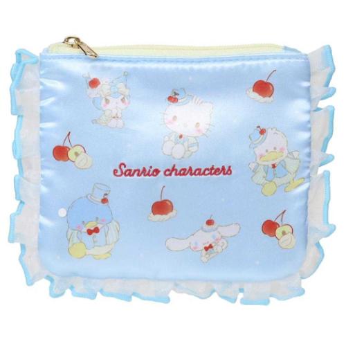 ミニポーチ サンリオキャラクターズ フリルティッシュポーチ スカイブルーチェリーケーキ Sanrio 爆買