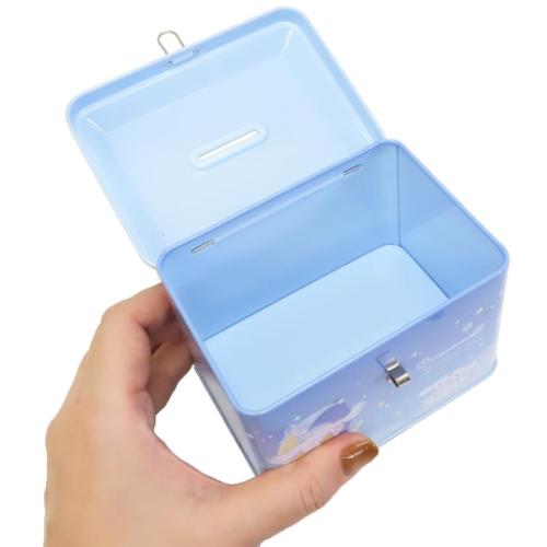 シナモロール グッズ 貯金箱 サンリオ キャラクター カギ付き缶バンク