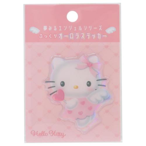 ハローキティ ぷっくりオーロラステッカー ダイカットシール サンリオ