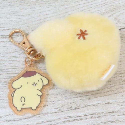 ポムポムプリン グッズ キーチャーム キャラクター アクリル付きしっぽ