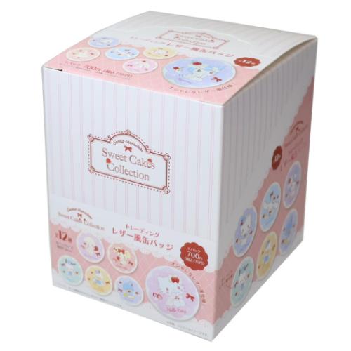 サンリオ ディアsweet cakes レザー風缶バッジ　トレーディング全12種 sanrio（サンリオ） トレーディングレザー風缶バッジ 全12種12個入