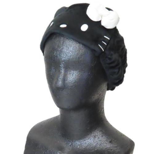 ハローキティ キャラクター ヘアアクセ フェイスヘアバンド モノクロ サンリオ グッズ