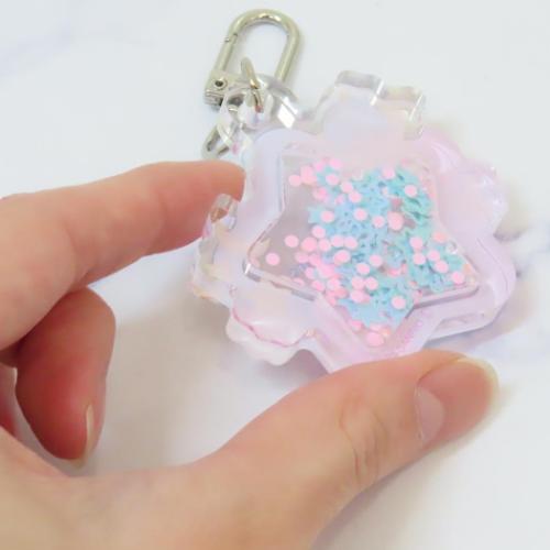 リトルツインスターズ スターシェイカーキーホルダー キーリング