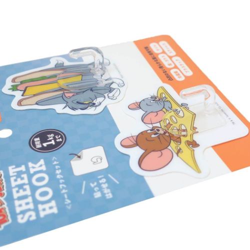 トムとジェリー グッズ 粘着式 シートフック キャラクター シートフックセット 2個セット チーズ ワーナーブラザース
