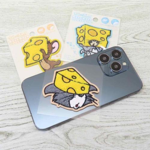 ワッペン モコモコ刺繍ステッカー トムとジェリー チーズ トム ティーズファクトリー ワーナーブラザース 手芸用品