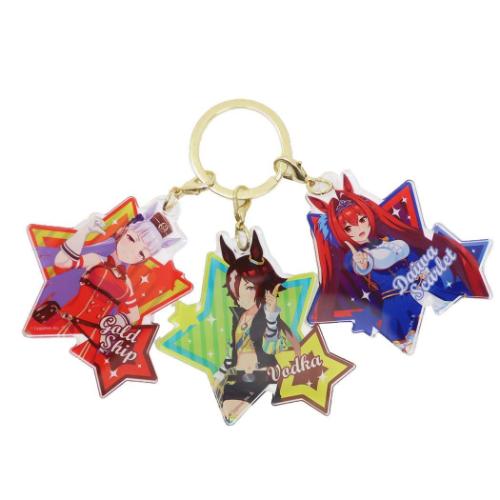 リー コレクション アクリルキーホルダー 3チャーム ゴールド