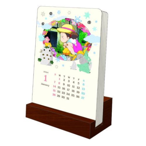 2024 Calendar 卓上 となりのトトロ Kasanaru 卓上カレンダー2024年 