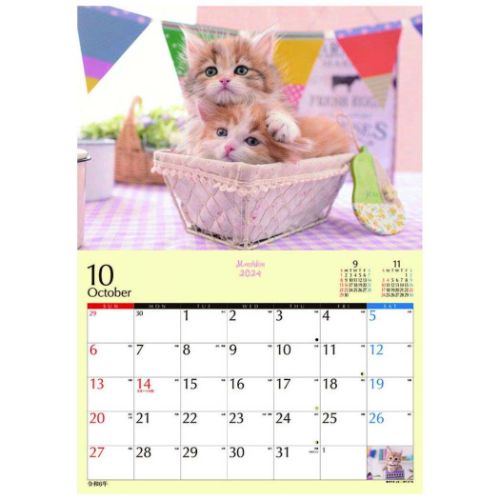 壁掛けカレンダー2024年 子猫のマンチカン 2024 Calendar ねこ トライエックス｜cinemacollection｜03
