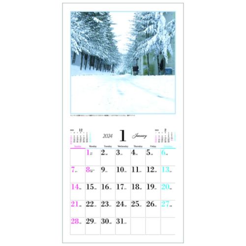 壁掛けカレンダー2024年 冬のソナタを訪ねて 想い出の風景 2024 Calendar トライエックス｜cinemacollection｜02