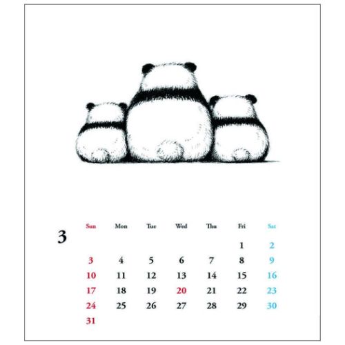 2024 Calendar はせがわゆうじ 卓上 壁掛 卓上カレンダー2024年 トライエックス｜cinemacollection｜04