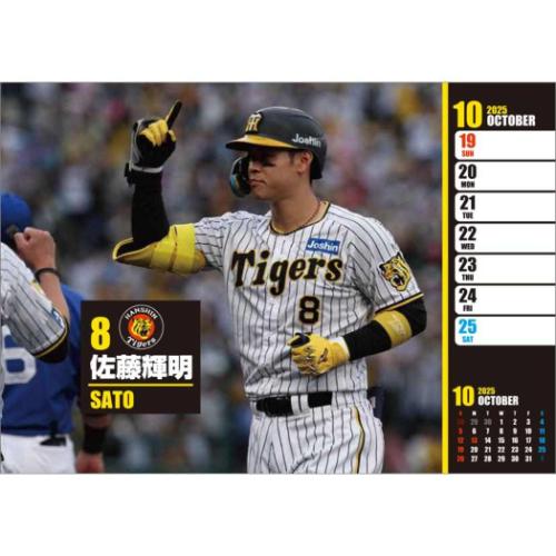 卓上カレンダー2025年 卓上 阪神タイガース週めくり 2025