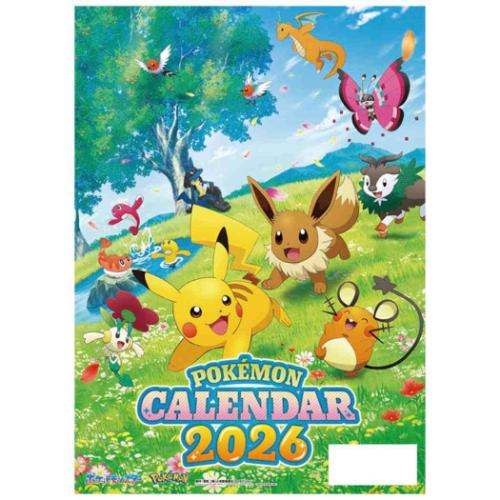ポケットモンスター ポスター ポケットモンスター 2026 Calendar 壁掛けカレンダー2026年 ポケモン