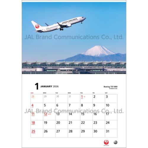 2026 Calendar JAL 壁掛けカレンダー2026年 FLEET : キャラクターの