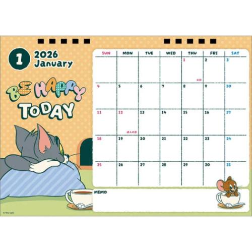 ワーナー・ブラザース 卓上 トムとジェリー 卓上カレンダー2026年
