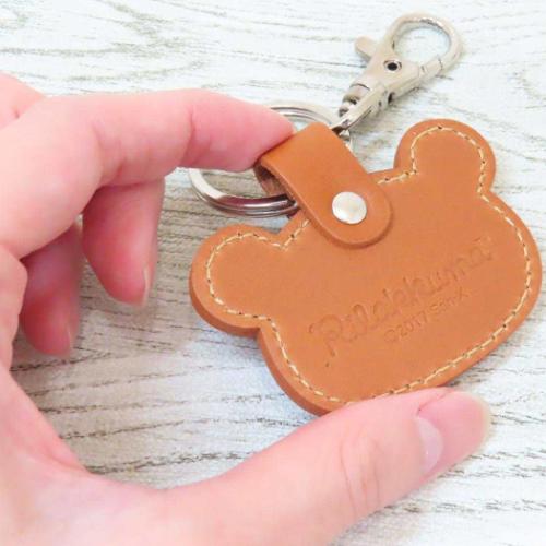 リラックマ サンエックス キャラクター キーリング レザーフェイス