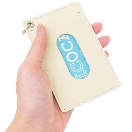 リラックマ グッズ 定期入れ キャラクター 本革リール付きパスケース