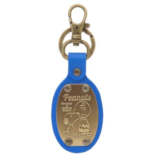 PEANUTS スヌーピー キーリング レザーキーホルダー小判型 スヌーピー
