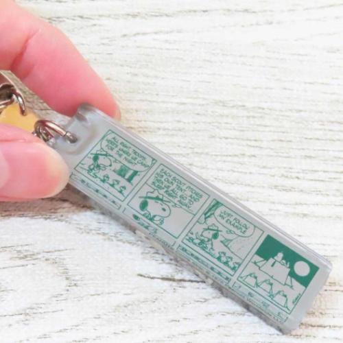 スヌーピー アクリルスティックキーホルダー ピーナッツ キーリング キャラクター ビーグルスカウト50th グレー ビンテージ