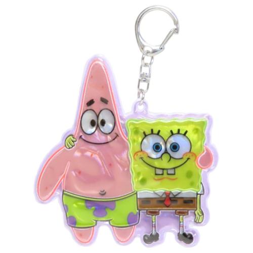 スポンジボブ キーリング ぴかぴかキーホルダー B柄 ユニック