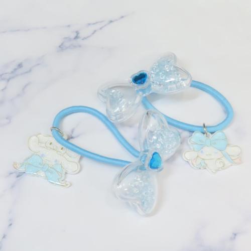 紅茶 様お取引中⭐087⭐　❣️２点目から100円引❣️キラキラお花リボンヘアゴム おめかしリボンヘアゴム ヘアアクセ シナモロール サンリオ 女の子