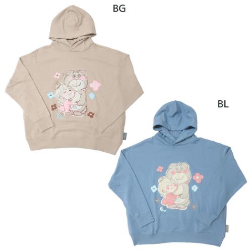 水森亜土 グッズ フーディー キャラクター リラックスパーカー クマ